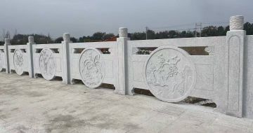 南阳芝麻白河道栏杆 石材栏杆