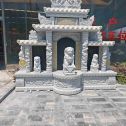 南阳芝麻白中国黑石材套墓 花岗岩墓碑
