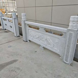 南阳芝麻白河道栏杆 石材栏杆