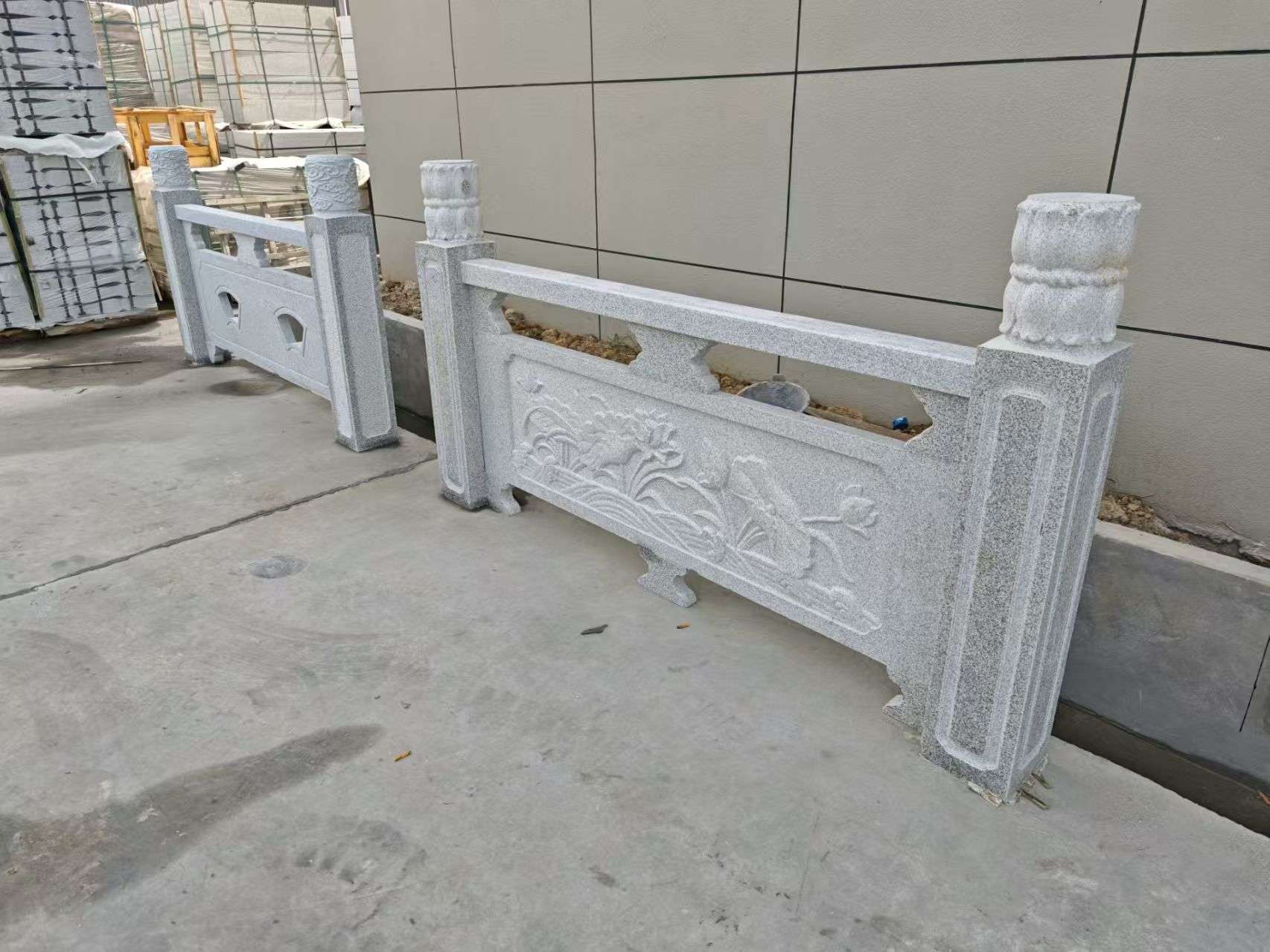 南阳芝麻白河道栏杆 石材栏杆
