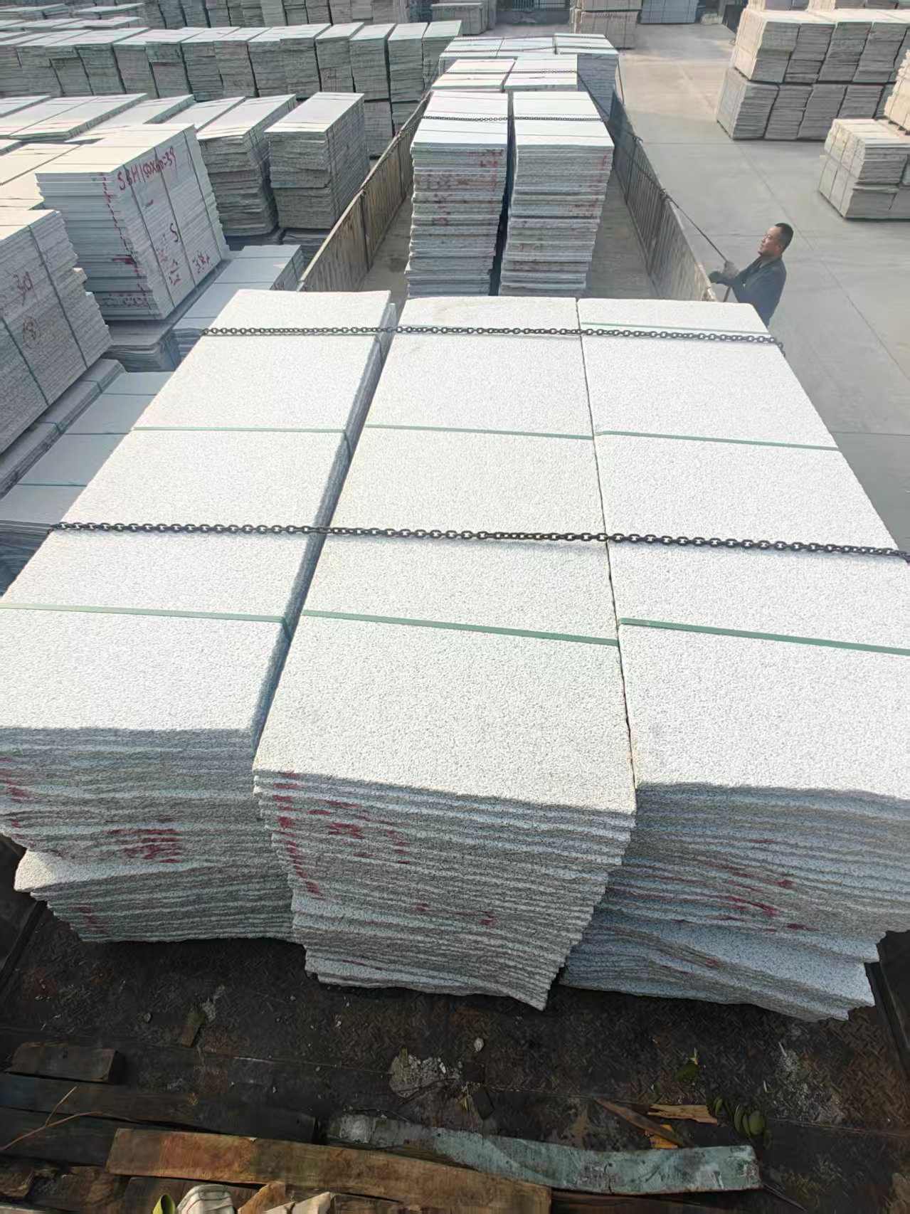 南阳芝麻白毛板，石材毛板