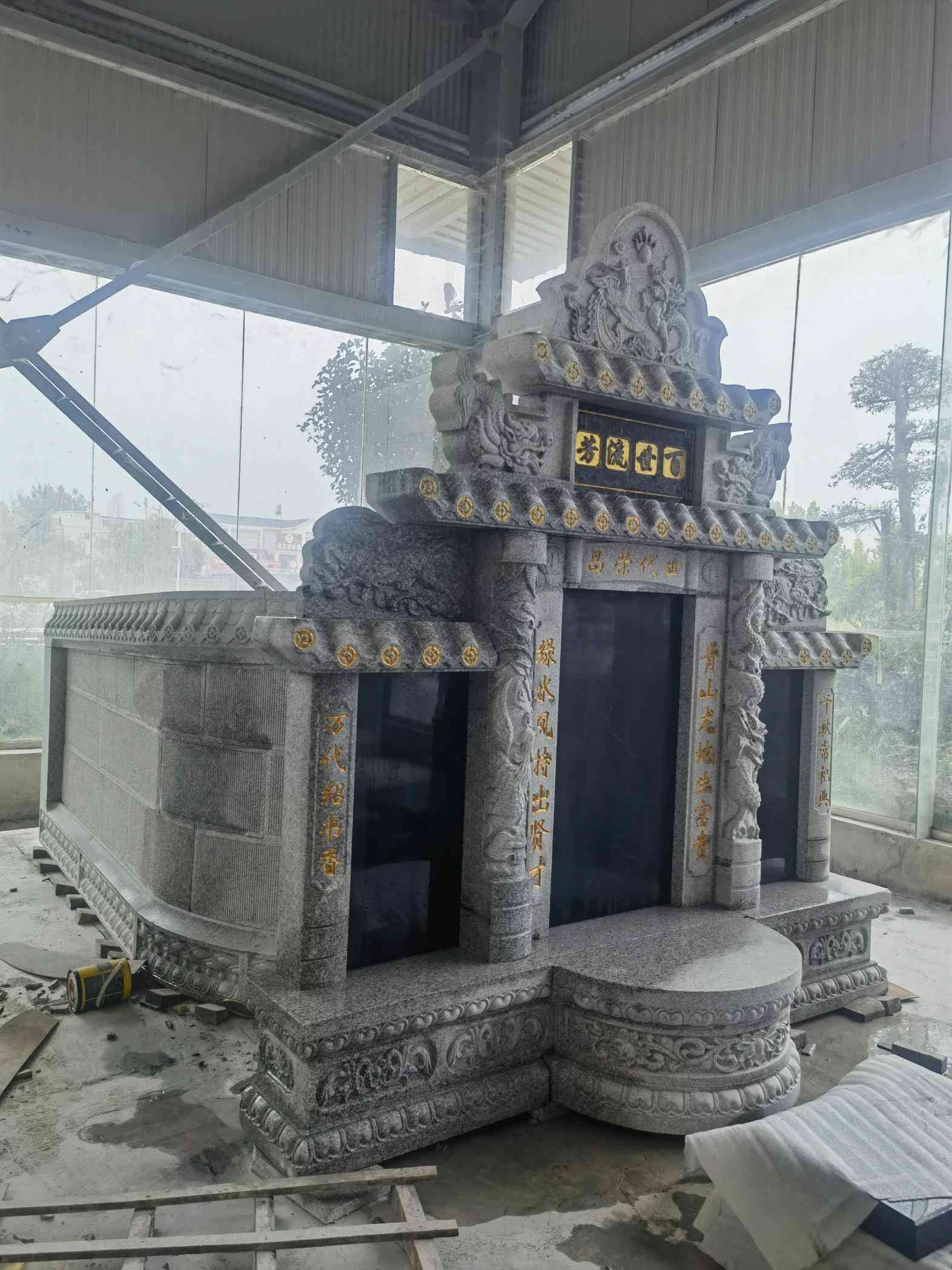 南阳套墓 墓碑 围坟石 异形定制